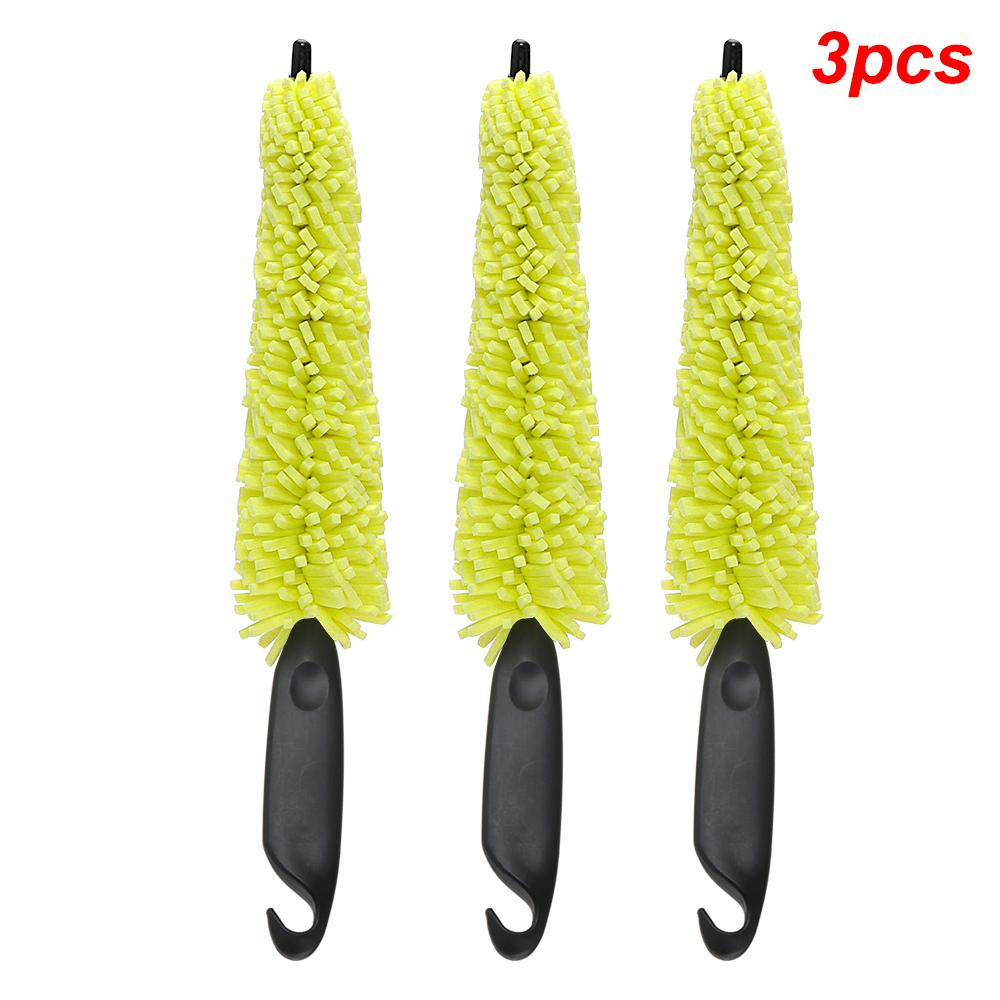 29cm Sponge Brush Motorcycle Wheel Rims Washer Car Hubcaps Wash Auto Cleaning Tool With Handle Bicycle Dirt Pit Bike Accessories