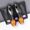 New Men Business Formal Leather Shoes Black Lace-up Business Office Wedding Banquet Leather Shoes Size 38-46 Men Shoes