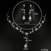 The Set Is Popular, The Simple Zircon Necklace Earrings, The Bridal Wedding Dress, and The Dinner Jewelry Are Super Flash.