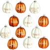 12Pcs Halloween Thanksgiving Christmas Pumpkin Ball Hanging Ornaments Farmhouse Fall Tree Decoration Home Party Decor