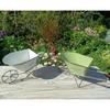 Iron Wheelbarrow Yard Ornament Vintage Small Planter Flower Plant Pots for Garden Lover and Home Decoration Enthusiasts