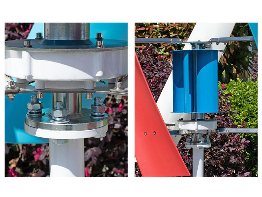 Advanced Vertical Axis Inclined Wind Turbine and Solar Street Light for Energy Projects