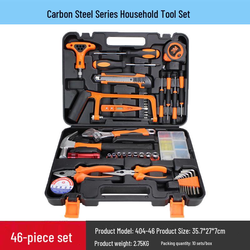 Carbon Steel Hand Tool Kit for Home, Vehicle, and Auto Repair