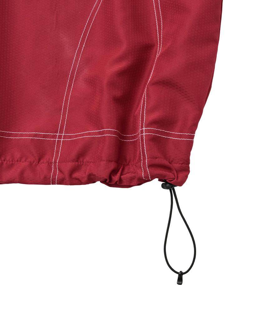 PHYPS MOTORCYCLE Ripstop Hooded Soccer Anorak Red