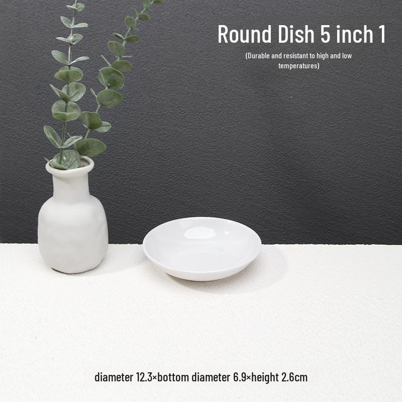 

Миска для локшини та супу A5 з білого меламіну, стійка до високих температур, миска для рамену, тарілка для рисових рулетів, тарілка для овочів.