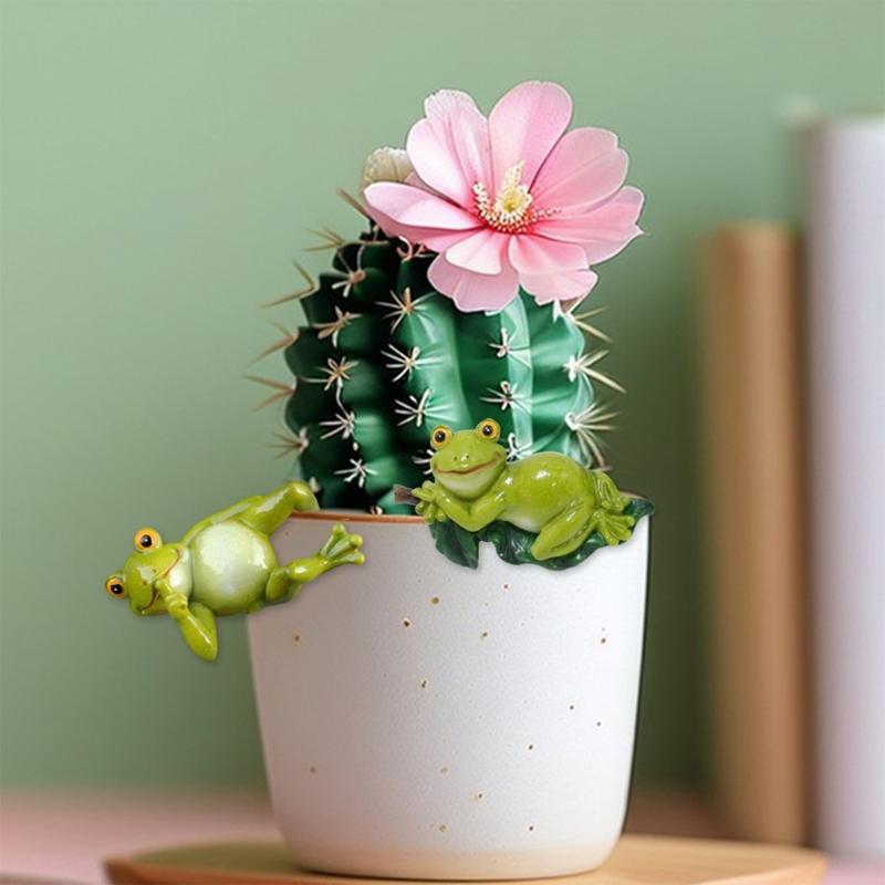 Lebhafte Harz Frösche Blumentopf Aufhänger Cartoon Statue Ornament für Gartenliebhaber Einzigartige Dekoration