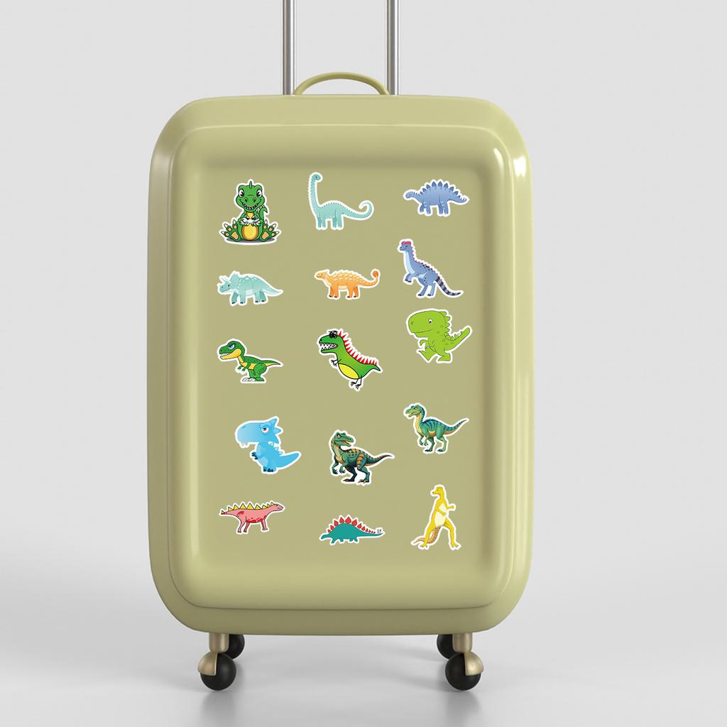 50 Cute Wind Dinosaur Graffiti Stickers Water Cup Suitcase Waterproof Decorative Stickers Creative DIY Animal Stickers