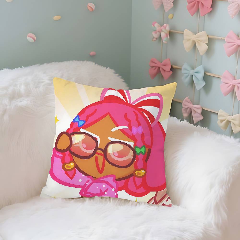 Game CRK Pancake Princess Cookie Button Case Plush Fabric Soft Pillowcase Double Sided Print Cushion Cover Household Gifts