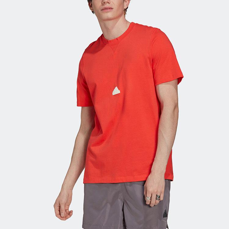 Adidas SS22 Logo Print Pullover Short Sleeve T-Shirt Men Tops Red HN1963