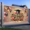 Graduation Banner 71 x 43 Inch Congrats Grad Party Decoration Photo Backdrop for Class of 2025 Graduation Celebration Senior Graduate School Ceremony