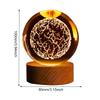 LED Crystal Table Lamp 3D Moon Galaxy Globe Night Light 16 Color Changing Wooden Base Ideal Birthday Gift for Teens Boys & Girls