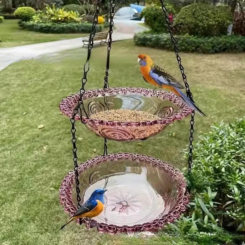 Bird Flower Shaped Hanging Bird Feeder Birdbath For Garden Yard Farm Supplies Hummingbird Feeder Supplies Birdbath Bird Bath
