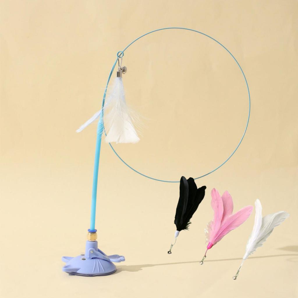 Cat Teaser Stick: Suction Cup Self-Entertainment Kit for Kittens