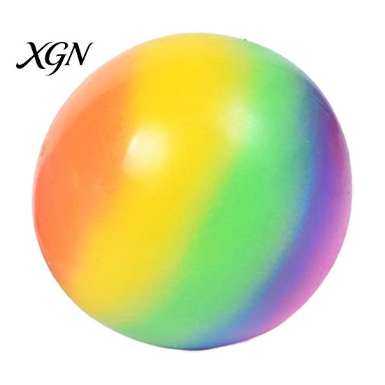 Slow Rebound Stress Ball Rainbow Squeeze Toy Rising Relief Colorful Flour Home Office Desk Decompression Tool