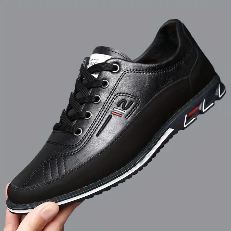 Men's Business Casual Shoes, Solid Color, Pvc Sole, Comfortable for All Seasons