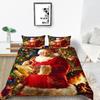 Bettwäscheset, neue Tagesdecke, 3D-Weihnachtsdekoration, Familienschlafzimmer, Einzelbett, Doppelbett, volle Größe, Steppdecke und Kissenbezug, Mikrofaser