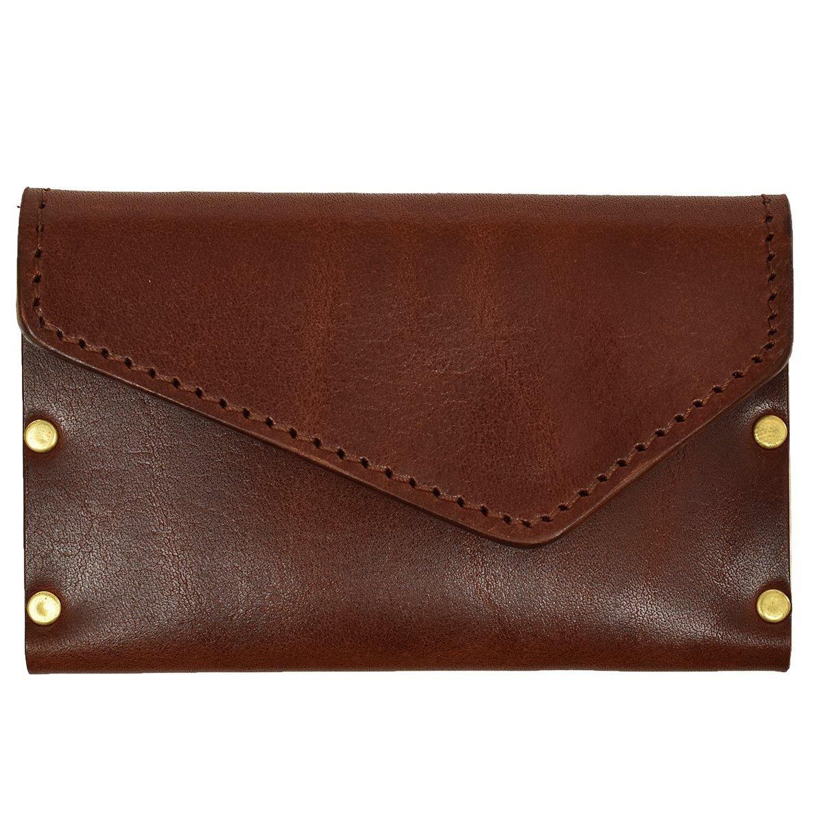 

Визитница TAVARAT, Настоящая, Сделано в Химедзи, Уникальный держатель для карточек, Кожа, Япония, Кожа, Латунь, Компактный, (Темно коричневый)