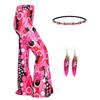 1970s Hippie Party Costume Set With Fringe Vest Groovy Pants And Bandana Earrings For Fashion Themed Event