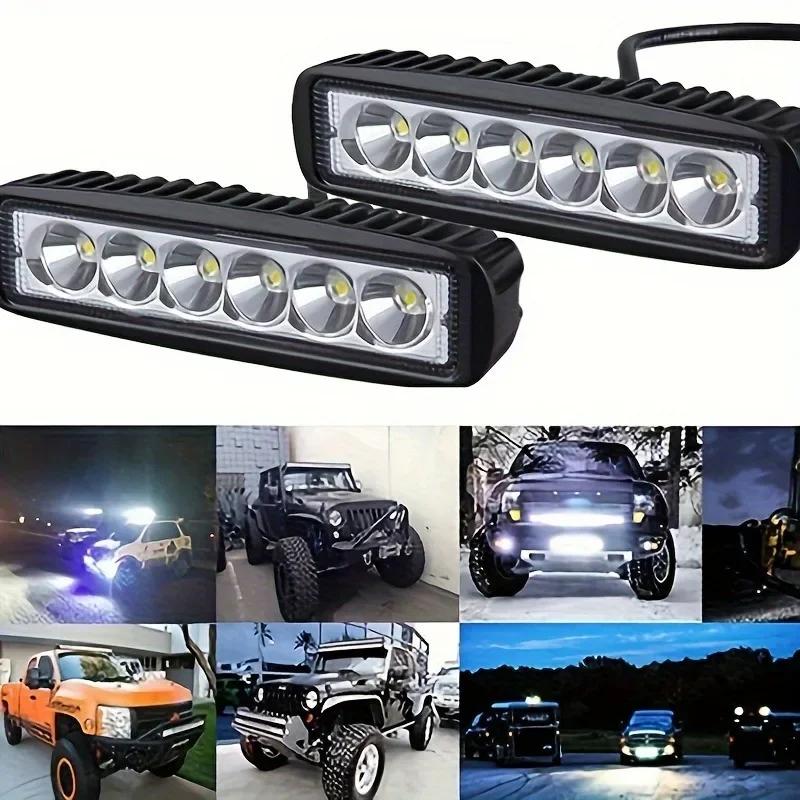 1pc Car LED Light Super Bright Light Black Cover Waterproof DRL Without Battery For Automobile Off-road SUV Truck