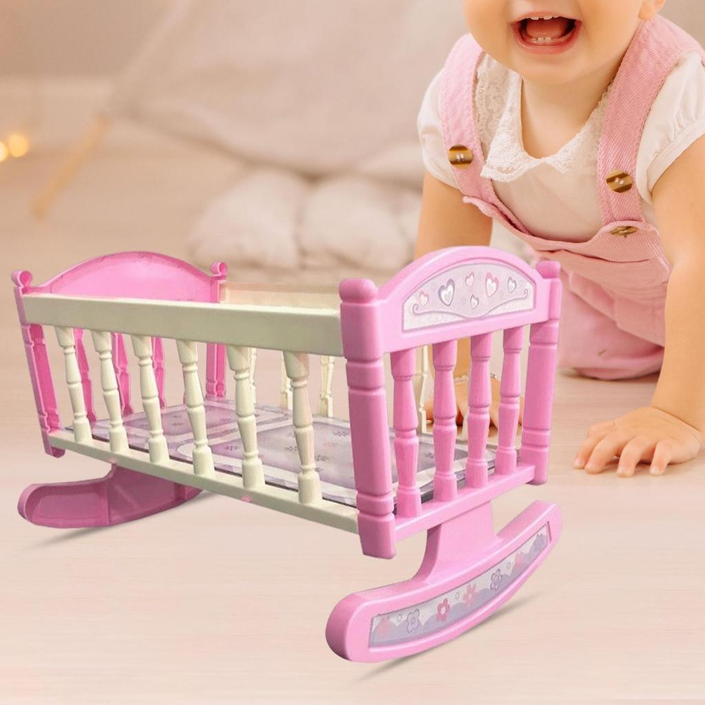Miniature Shaking Bed Interactive Toys Multipurpose DIY Project Dollhouse Furniture for Parties Play