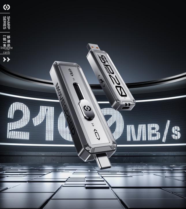 Unitate flash SSD MOVESPEED Yi V Series cu interfață dublă USB 3.1/Type-C, 520MB/s