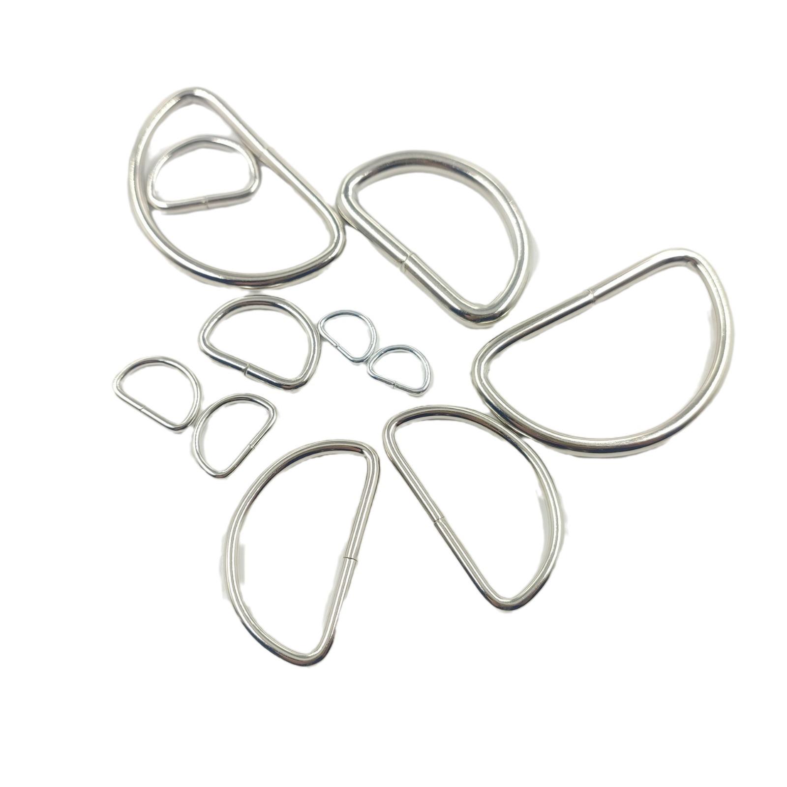 Металлическое D-образное кольцо Аксессуары для багажа и домашних животных D-пряжка 1.5x10x6 D-ring