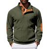 Men Vintage Casual Loose Fit Corduroy Stand Collar Long Sleeve Sweatshirt
