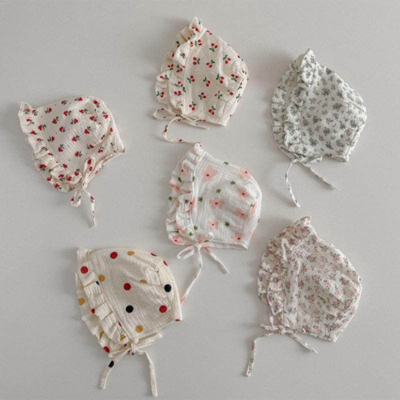 Verstellbare Spitze Baby Mädchen Haube Hut Prinzessin Stil Sommer Mütze Niedlich & Bequem Baby Hut für Neugeborene Säugling Prinzessin