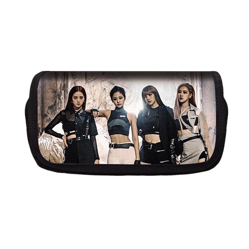 Stylish Blackpink Double Pencil Pouch Bag Large Capacity Kid Student Gift
