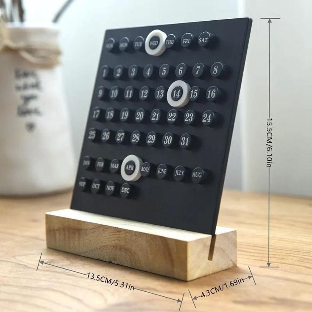 Ten Thousand Year Acrylic DIY Calendar Wooden Base Acrylic Date Planner  Desktop