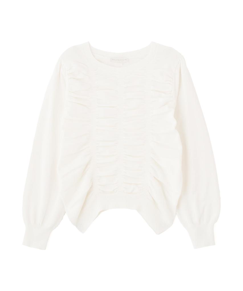 Proportion Body Dressing Ecru Gathered Knit Sweater Women's