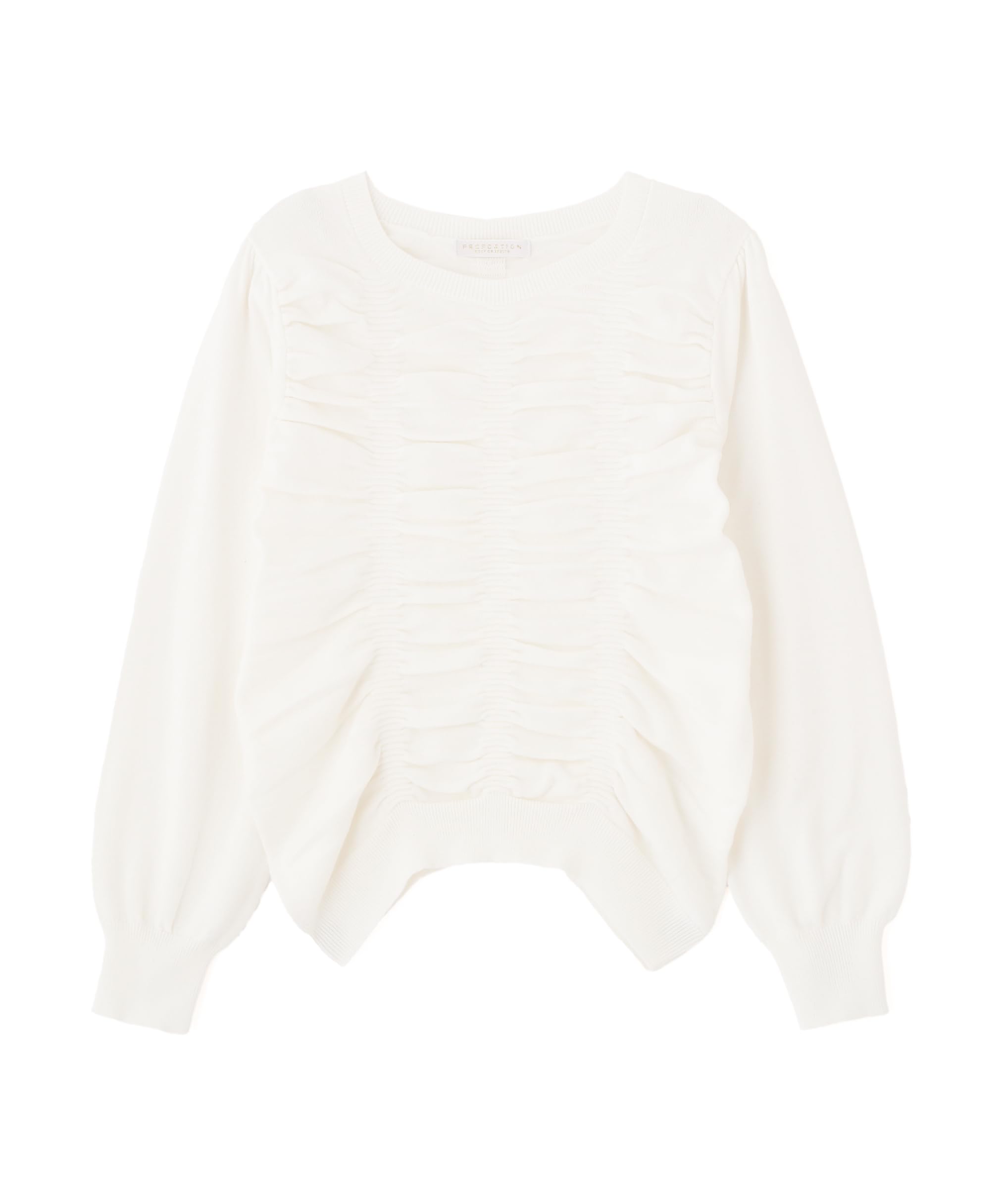 

Proportion Body Dressing Ecru Gathered Knit Sweater Women s