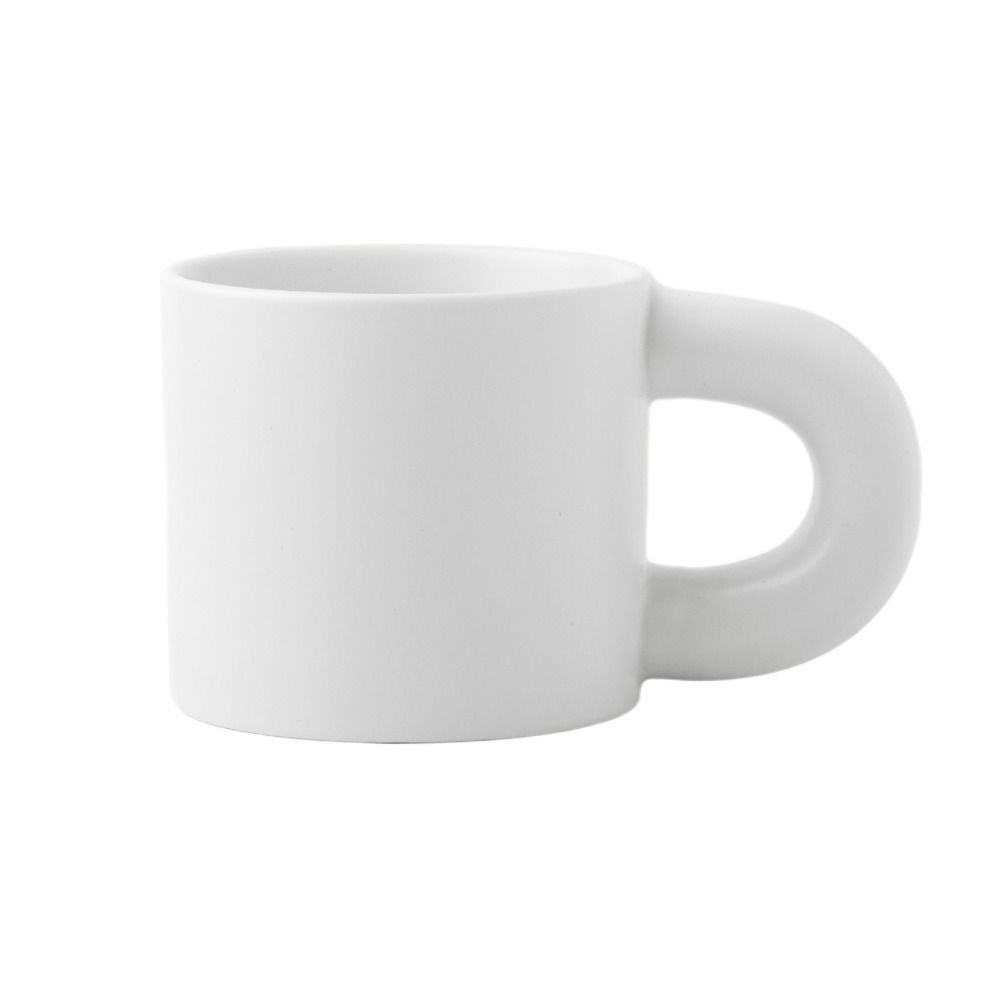 Fat Round Handgrip Novelty Cups Ceramic Cute Fat Handle Cup Personalized Milk Container  Home