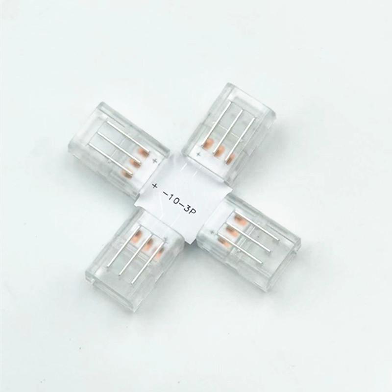3P 10mm Solderless L-Shape Connector for RGB 2812 Addressable LED Strip (20-Pack)