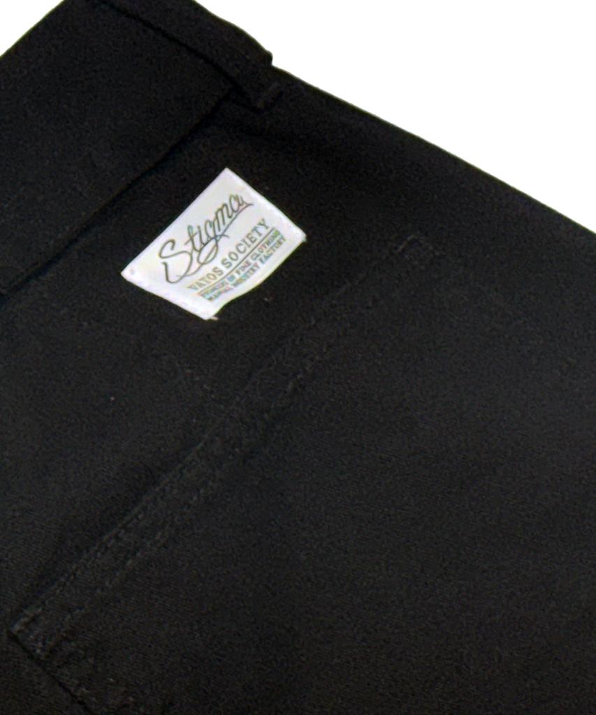 STIGMA Washed Belt Curved Pants Black