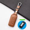 Leather Car Key Case Cover Set Fob For Mitsubishi Outlander Lancer Ex Asx Colt Grandis Pajero Sport 3 Buttons Remote Key Bag