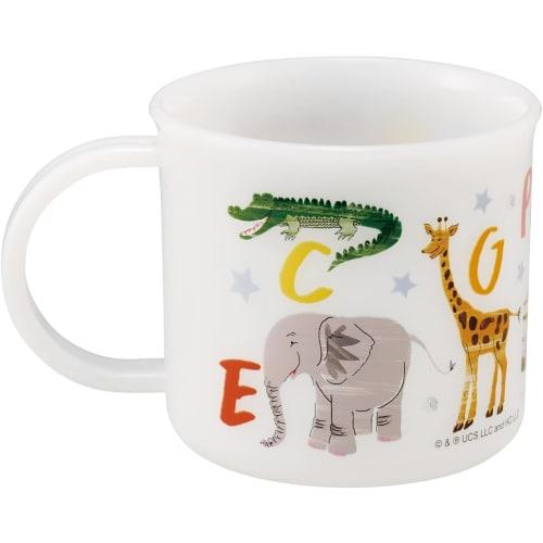 Curious George 200ml Plastic Cup, Dishwasher and Microwave Safe, Antibacterial, Made in Japan, ZOO Set (Plastic Cup, Freezer Bag)