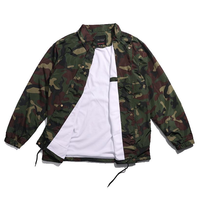 Retro černá bunda trenérského střihu s ohrnovacím límcem, unisex nadměrná velikost, jarní/podzimní styl