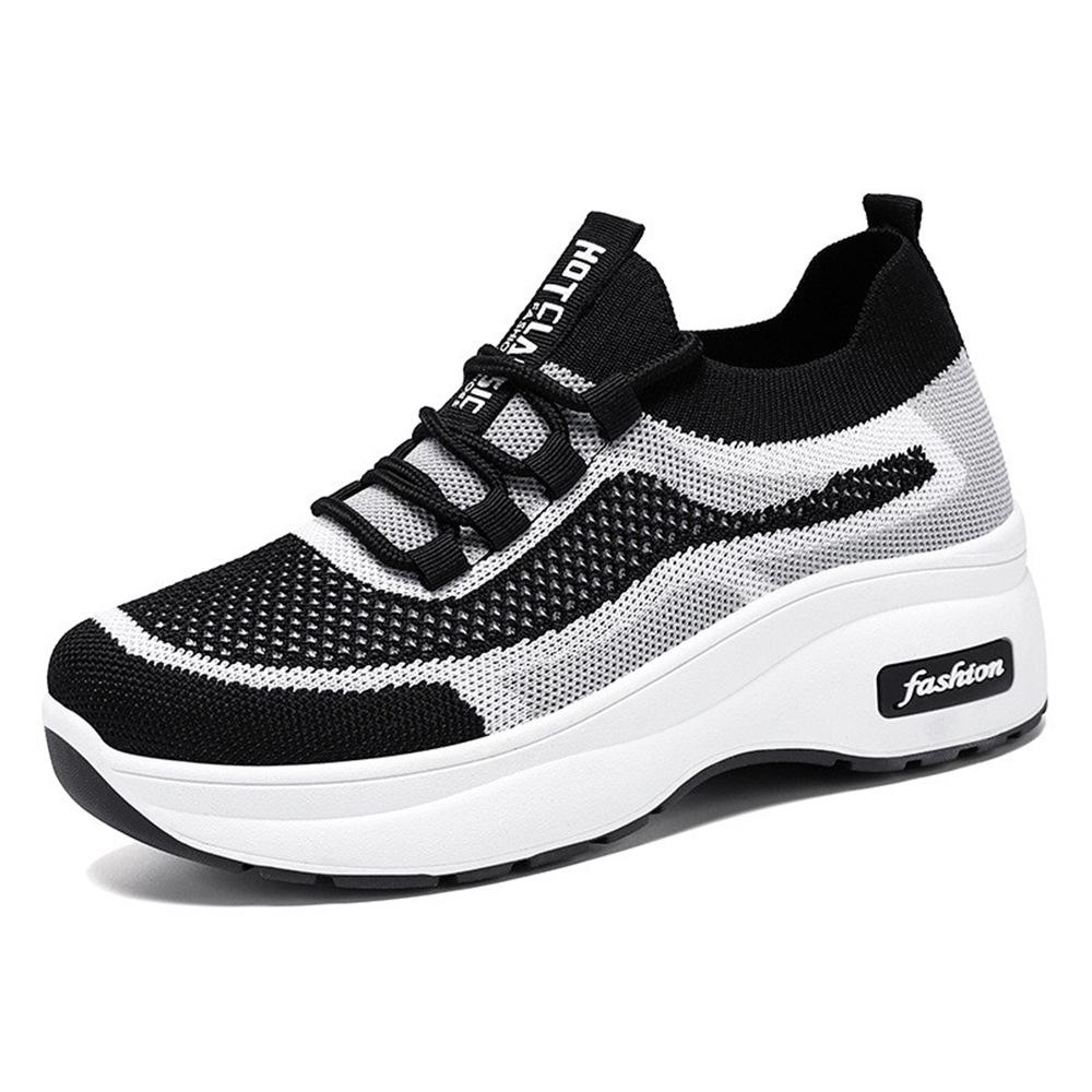 Shoes Women's 2025 Summer Platform Casual Style Women's Shoes Foreign Trade Heightening Shoes Breathable and Comfortable Mother Shoes