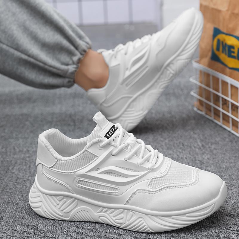 Men Shoes New Platform Male Lightweight Solid Casual Sneakers Fashion Trendy Black Thick-soled Men Vulcanized Shoes Student