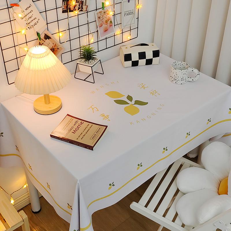 Tablecloth Waterproof And Oil-Proof Leave-In Fabric Desk Rectangular Dining Table Cloth Pvc Coffee Table Table Mat Tablecloth