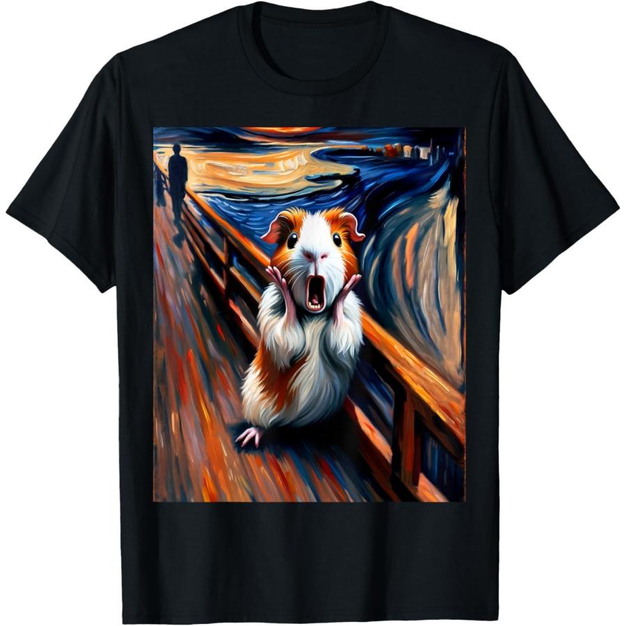 Expresionistický Křik Umělecké Tričko pro Milovníky Morčat Tričko