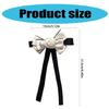 Womens Ribbon Bowtie Brooch Pin Student Uniform Pre Tied Necktie Clip Camellia Pearls Bowknot Corsage Shirt Jabot Collar