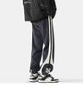 Men's Autumn Corduroy Contrast Color Sweatpants Vintage Warm Track Pants Streetwear Loose Casual Stripe Trousers