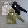 Giacca da Uomo Casual con Cappuccio e Zip in Cotone Patchwork a Maglia Stile Urbano Invernale Cappotto Base