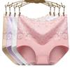 5pcs/pack High Waist Briefs Panties Women Sexy Lace Underwear Plus Size Bamboo Cotton Panties