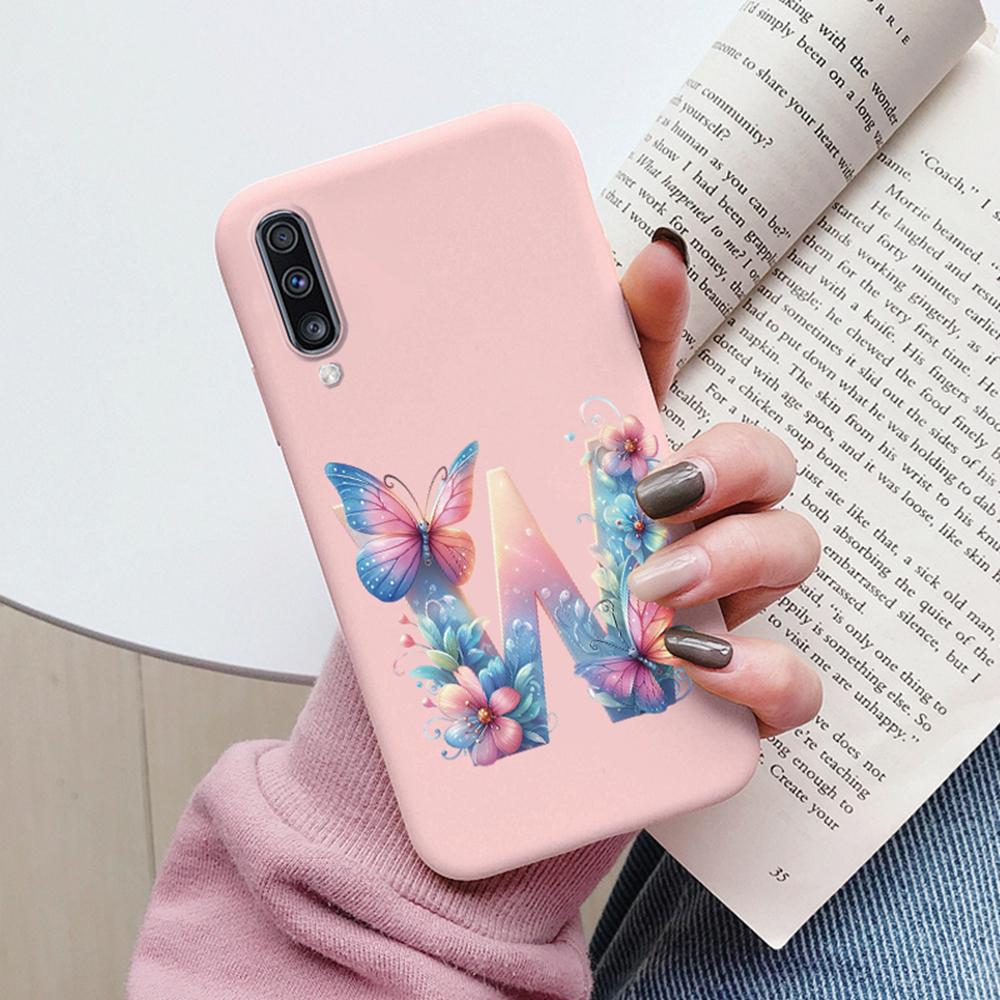 Colorful Letter Love Flower Butterfly Phone Case For Samsung Galaxy A50 A50S A06 A10 A11 A07 Girls Shell Shockproof Bumper Cover