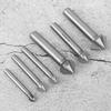 6pcs Chamfer Cutter Round Shank 3 Edged 90 Degree High‑Speed Steel Countersink Drill Bit Set