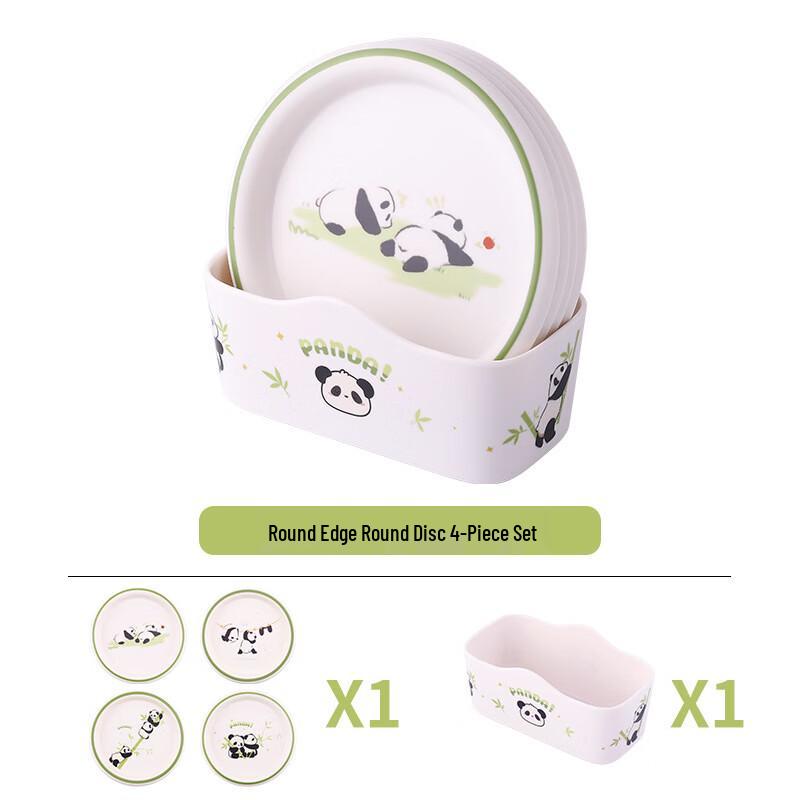 Panda Diary Cartoon Spit Bone & Snack Plate Set