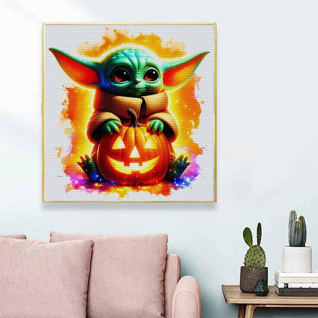 5D DIY Diamond Painting Decorative Pumpkin Lantern Full Round Drill Scenery Diamond Embroidery Cross Stitch Kits Home Decor Gift